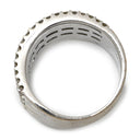 ノンブランド NON BRAND ダイヤモンド 1.00ct デザインリング ホワイトゴールド K18WG ダイヤモンド リング 指輪 18K 750 WG ウエーブ カーブリング 13.5号