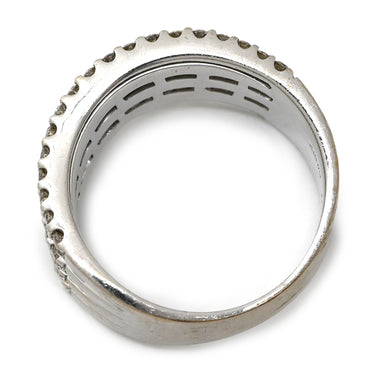 ノンブランド NON BRAND ダイヤモンド 1.00ct デザインリング ホワイトゴールド K18WG ダイヤモンド リング 指輪 18K 750 WG ウエーブ カーブリング 13.5号