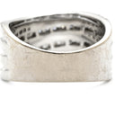 ノンブランド NON BRAND ダイヤモンド 1.00ct デザインリング ホワイトゴールド K18WG ダイヤモンド リング 指輪 18K 750 WG ウエーブ カーブリング 13.5号