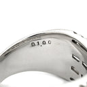 ノンブランド NON BRAND ダイヤモンド 1.00ct デザインリング ホワイトゴールド K18WG ダイヤモンド リング 指輪 18K 750 WG ウエーブ カーブリング 13.5号