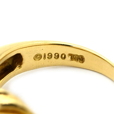 ティファニー Tiffany & Co シグネチャー イエローゴールド K18YG リング 指輪 750 18K 18金 YG 7.5号