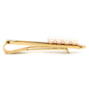 ミキモト MIKIMOTO パール 4.6-4.8mm パールホワイトXイエローゴールド K14YG パール タイピン 真珠 4粒 タイバー 585AU 14K YG