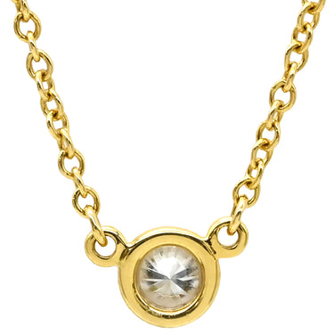 ティファニー Tiffany & Co バイザヤード シングルダイヤモンド ペンダント イエローゴールド K18YG ダイヤモンド ネックレス 18K AU750 YG 1P 1粒 エルサペレッティ