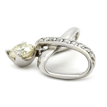 ノンブランド NON BRAND ダイヤモンド 1.03ct プラチナシルバー Pt900 ダイヤモンド ペンダントトップ ネックレストップ プラチナ900 ツイスト インフィニティ 1粒 スウィング