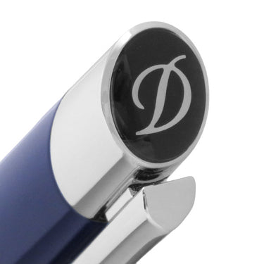 エス・テー・デュポン S.T DUPONT デフィ ミレニアム 405736 ブルー×シルバー 真鍮 ラッカー ボールペン 黒インク 筆記確認済