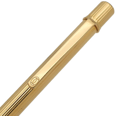 カルティエ Cartier マスト ドゥ カルティエ ゴールド メタル ボールペン ツイスト式 芯なし