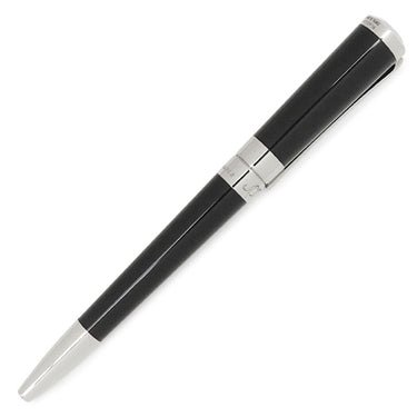 エス・テー・デュポン S.T DUPONT ミニ リベルテ ブラック×シルバー ラッカー アルミニウム ボールペン 黒インク 筆記確認済み