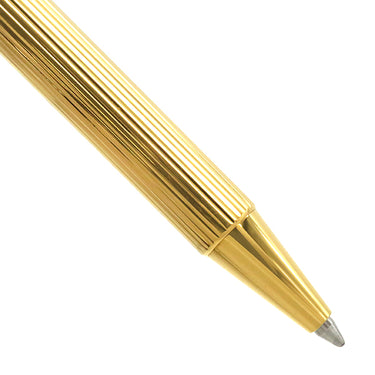 カルティエ Cartier マスト ドゥ カルティエ ゴドロン ゴールド GP ボールペン 黒インク 筆記確認済み ツイスト式