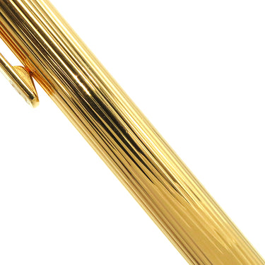 カルティエ Cartier マスト ドゥ カルティエ ゴドロン ゴールド GP ボールペン 黒インク 筆記確認済み ツイスト式