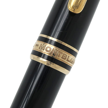 モンブラン Montblanc マイスターシュテュック ゴールド クラシック 132453 ブラック×ゴールド GP プレシャスレジン ボールペン 筆記確認済 青インク