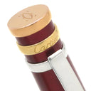カルティエ Cartier トリニティ ドゥ カルティエ ボルドー×ゴールド×シルバー ラッカー GP ボールペン 黒インク ツイスト式 筆記確認済み