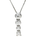 タサキ TASAKI 4連ダイヤモンド ホワイトゴールドXプラチナシルバー K18WG Pt ダイヤモンド ネックレス TASAKI 4石 4粒 Au K18 750WG PT