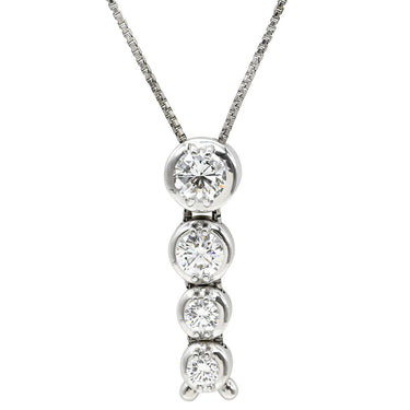 タサキ TASAKI 4連ダイヤモンド ホワイトゴールドXプラチナシルバー K18WG Pt ダイヤモンド ネックレス TASAKI 4石 4粒 Au K18 750WG PT