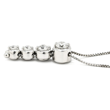 タサキ TASAKI 4連ダイヤモンド ホワイトゴールドXプラチナシルバー K18WG Pt ダイヤモンド ネックレス TASAKI 4石 4粒 Au K18 750WG PT