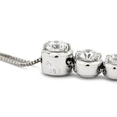 タサキ TASAKI 4連ダイヤモンド ホワイトゴールドXプラチナシルバー K18WG Pt ダイヤモンド ネックレス TASAKI 4石 4粒 Au K18 750WG PT