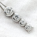 タサキ TASAKI 4連ダイヤモンド ホワイトゴールドXプラチナシルバー K18WG Pt ダイヤモンド ネックレス TASAKI 4石 4粒 Au K18 750WG PT