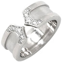 カルティエ Cartier C2 ダイヤモンド ホワイトゴールド K18WG ダイヤモンド #45(JP5) リング 指輪 Cドゥ 2C Au750 18K WG 4.5号