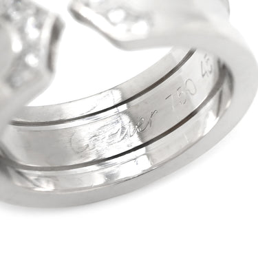 カルティエ Cartier C2 ダイヤモンド ホワイトゴールド K18WG ダイヤモンド #45(JP5) リング 指輪 Cドゥ 2C Au750 18K WG 4.5号