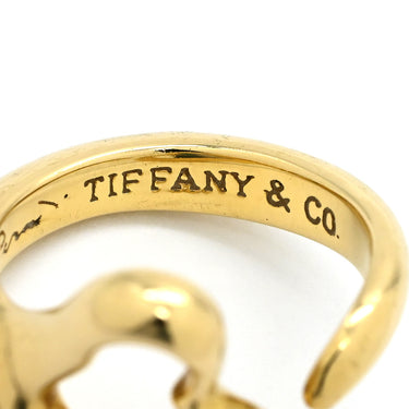 ティファニー Tiffany & Co オープンハート イエローゴールド K18YG リング 指輪 T＆Co. 750 750YG エルサ ペレッティ 7号