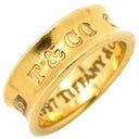 ティファニー Tiffany & Co 1837 ナロー イエローゴールド K18YG リング 指輪 T&Co. Au750 18K ロゴ 6.5号