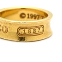 ティファニー Tiffany & Co 1837 ナロー イエローゴールド K18YG リング 指輪 T&Co. Au750 18K ロゴ 6.5号