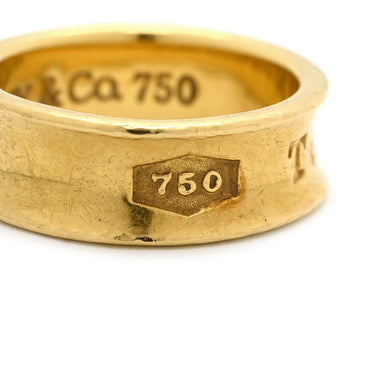 ティファニー Tiffany & Co 1837 ナロー イエローゴールド K18YG リング 指輪 T&Co. Au750 18K ロゴ 6.5号