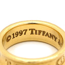 ティファニー Tiffany & Co 1837 ナロー イエローゴールド K18YG リング 指輪 T&Co. Au750 18K ロゴ 6.5号