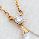 ブルガリ BVLGARI ディーヴァ ドリーム 350062 ホワイトXピンクゴールド K18PG ダイヤモンド マザーオブパール ネックレス 750 18K 18金 RG 白