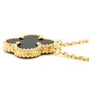 ヴァンクリーフアーペル Van Cleef & Arpels ヴィンテージ アルハンブラ ペンダント VCARA45800 ブラック×イエローゴールド K18YG オニキス ネックレス Au750 18K 黒 オニキス