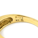 ノンブランド NON BRAND トルマリン 0.18ct ダイヤリング グリーン×イエローゴールド K18YG トルマリン ピンクダイヤモンド ダイヤモンド リング 指輪 緑 18K 750 YG 14.5号