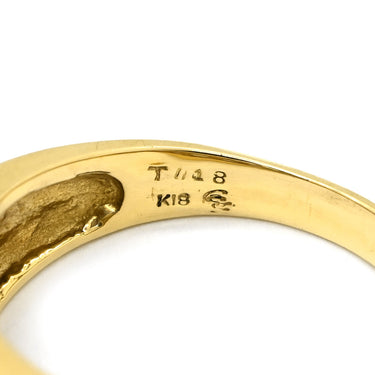 ノンブランド NON BRAND トルマリン 0.18ct ダイヤリング グリーン×イエローゴールド K18YG トルマリン ピンクダイヤモンド ダイヤモンド リング 指輪 緑 18K 750 YG 14.5号