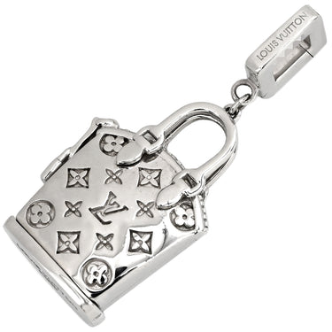 ルイヴィトン LOUIS VUITTON バッグモチーフ チャーム ホワイトゴールド K18WG ペンダントトップ モノグラム ネックレストップ 18K 750 WG
