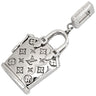 ルイヴィトン LOUIS VUITTON バッグモチーフ チャーム ホワイトゴールド K18WG ペンダントトップ モノグラム ネックレストップ 18K 750 WG
