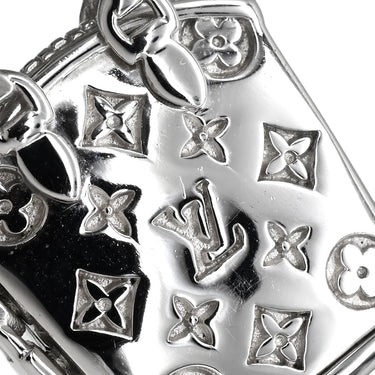 ルイヴィトン LOUIS VUITTON バッグモチーフ チャーム ホワイトゴールド K18WG ペンダントトップ モノグラム ネックレストップ 18K 750 WG