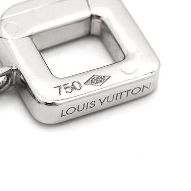 ルイヴィトン LOUIS VUITTON バッグモチーフ チャーム ホワイトゴールド K18WG ペンダントトップ モノグラム ネックレストップ 18K 750 WG