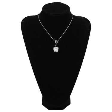ルイヴィトン LOUIS VUITTON バッグモチーフ チャーム ホワイトゴールド K18WG ペンダントトップ モノグラム ネックレストップ 18K 750 WG