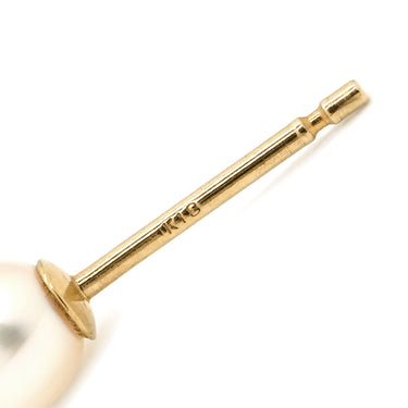タサキ TASAKI パール ホワイト×イエローゴールド K18YG パール ピアス 真珠 1P 1粒 Au750 18K 18金