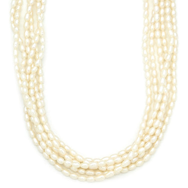 ミキモト MIKIMOTO パール 6連 ロングネックレス パールホワイト×イエローゴールド K18YG パール ネックレス MIKIMOTO 真珠 18K 750