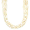ミキモト MIKIMOTO パール 6連 ロングネックレス パールホワイト×イエローゴールド K18YG パール ネックレス MIKIMOTO 真珠 18K 750