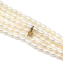 ミキモト MIKIMOTO パール 6連 ロングネックレス パールホワイト×イエローゴールド K18YG パール ネックレス MIKIMOTO 真珠 18K 750