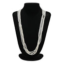 ミキモト MIKIMOTO パール 6連 ロングネックレス パールホワイト×イエローゴールド K18YG パール ネックレス MIKIMOTO 真珠 18K 750