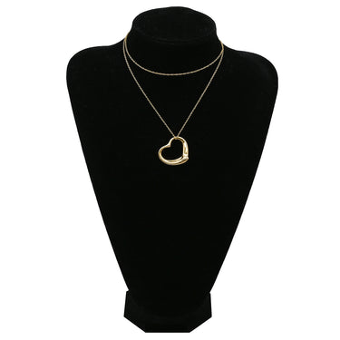 ティファニー Tiffany & Co オープンハート イエローゴールド K18YG ネックレス T＆Co. 18K 18金 750 YG エルサペレッティ ロング