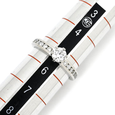 ティファニー Tiffany & Co セッティング エンゲージメント チャネルセット ダイヤ バンド プラチナ プラチナシルバー Pt950 ダイヤモンド リング 指輪 立爪 パヴェ 0.33ct 5号