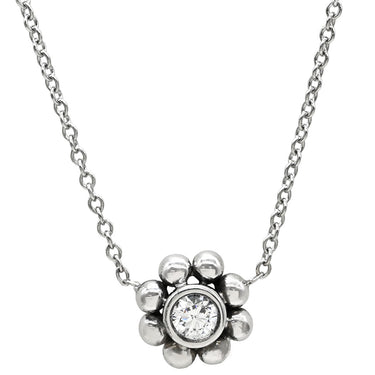 ティファニー Tiffany & Co ボールフラワー ダイヤ ホワイトゴールド K18WG ダイヤモンド ネックレス T&Co. 1P 1石 パロマピカソ フラワーボール