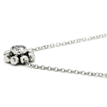 ティファニー Tiffany & Co ボールフラワー ダイヤ ホワイトゴールド K18WG ダイヤモンド ネックレス T&Co. 1P 1石 パロマピカソ フラワーボール