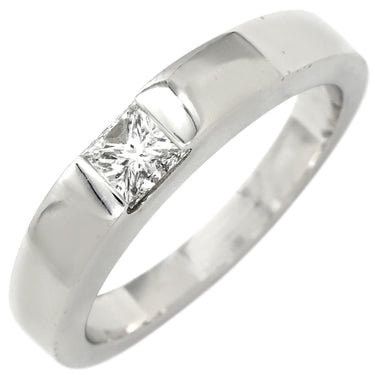 カルティエ Cartier タンク ダイヤモンド ホワイトゴールド K18WG ダイヤモンド #50 リング 指輪 Au750 18K 18金 スクエアカット 10号