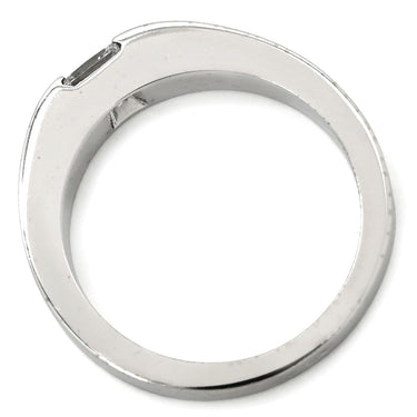 カルティエ Cartier タンク ダイヤモンド ホワイトゴールド K18WG ダイヤモンド #50 リング 指輪 Au750 18K 18金 スクエアカット 10号