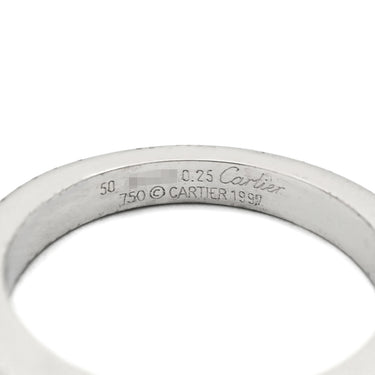 カルティエ Cartier タンク ダイヤモンド ホワイトゴールド K18WG ダイヤモンド #50 リング 指輪 Au750 18K 18金 スクエアカット 10号