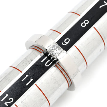 カルティエ Cartier タンク ダイヤモンド ホワイトゴールド K18WG ダイヤモンド #50 リング 指輪 Au750 18K 18金 スクエアカット 10号