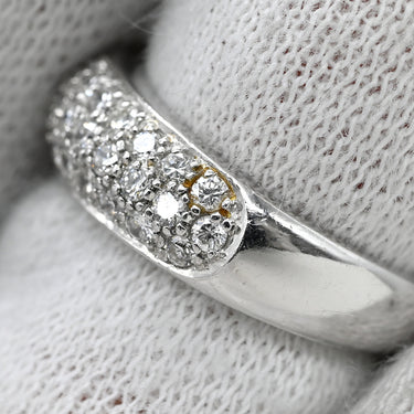 ポンテヴェキオ Ponte Vecchio パヴェダイヤ リング ホワイトゴールド K18WG ダイヤモンド リング 指輪 18K 18金 AU750 WG 3列 一文字 2.5号